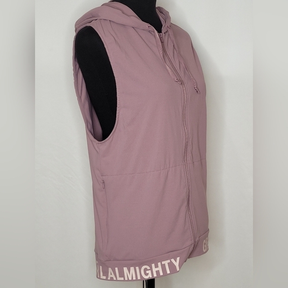 Fabletics Yukon Girl Almighty Sleeveless Full Zip Tunic Hoodie Vest - Size S - Picture 5 of 11